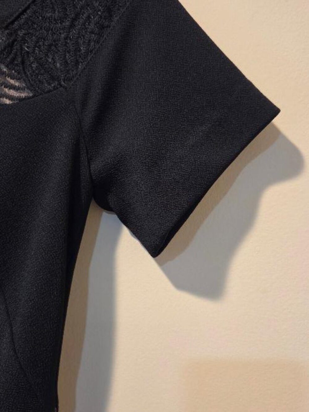 Julie's Quality Couture Upscale Boutique Black Mesh Cocktail Dress - Picture 3 of 6